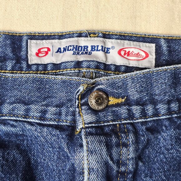 VINTAGE Anchor Blue Baggy Men Jeans 40x30 Blue Denim Skateboard Street Wear‎ Y2K - Picture 3 of 16